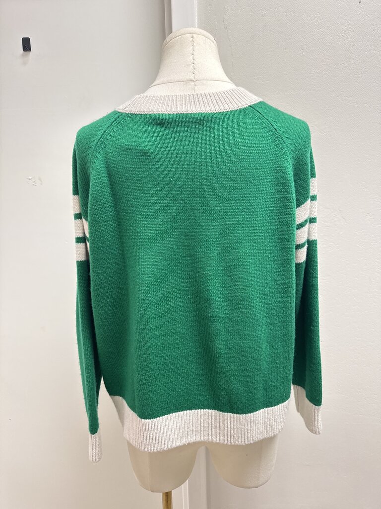The Great Green Varsity Cardigan