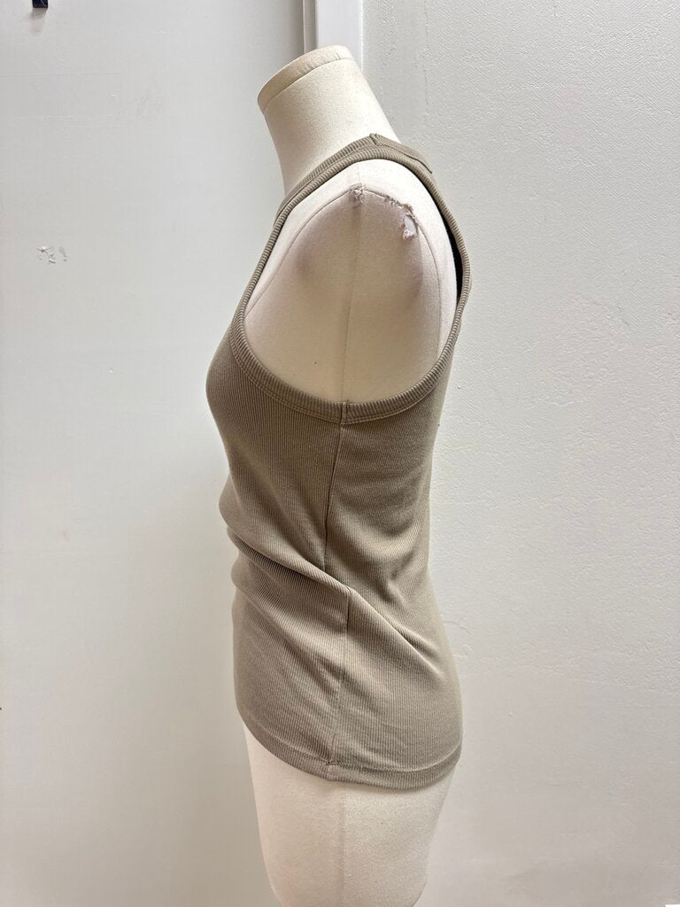 Anine Bing Khaki Ribbed Tank
