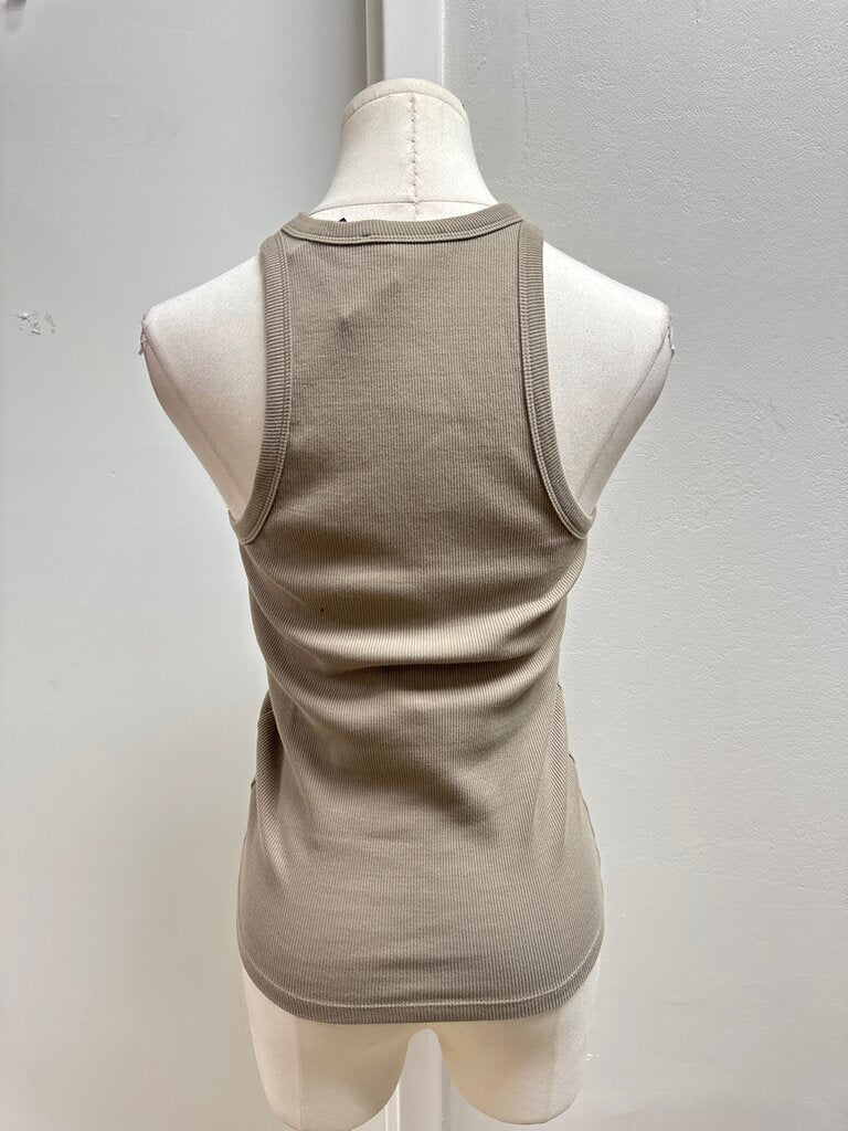 Anine Bing Khaki Ribbed Tank