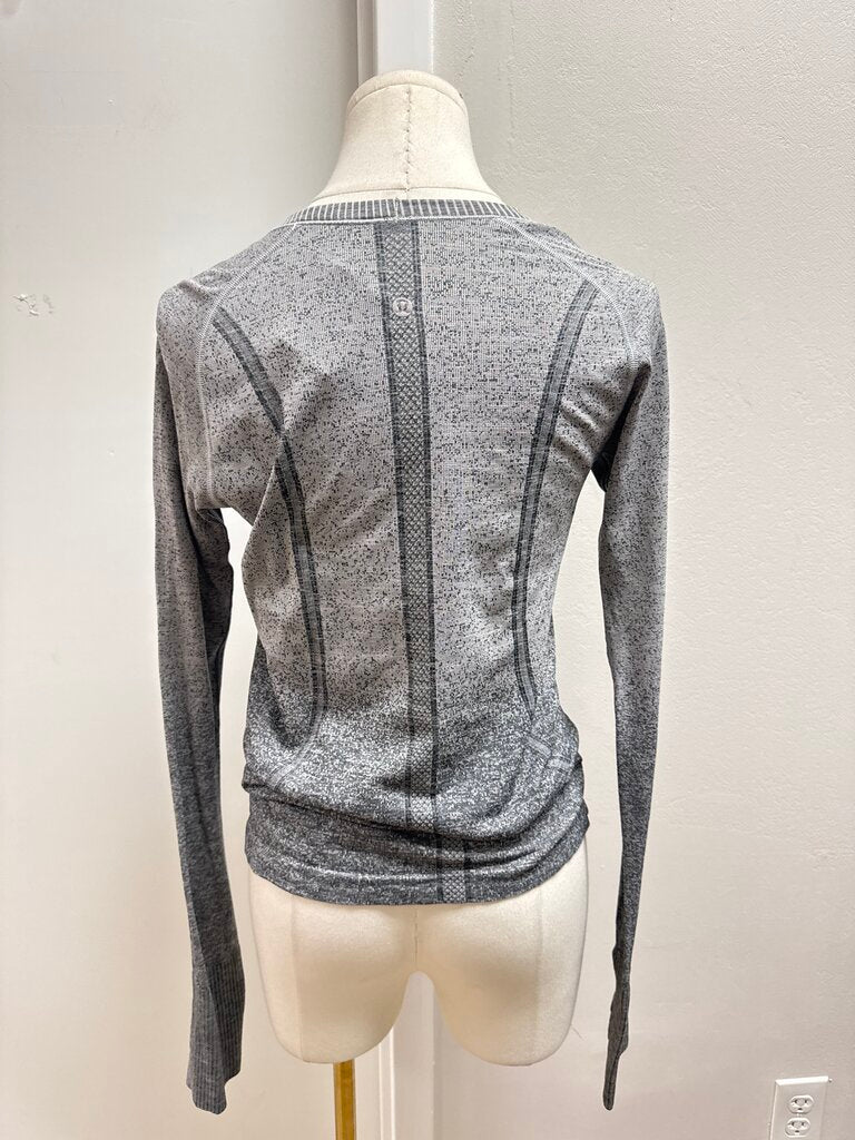 Lululemon Grey Logo Long Sleeve Tee