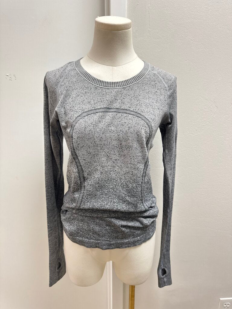 Lululemon Grey Logo Long Sleeve Tee