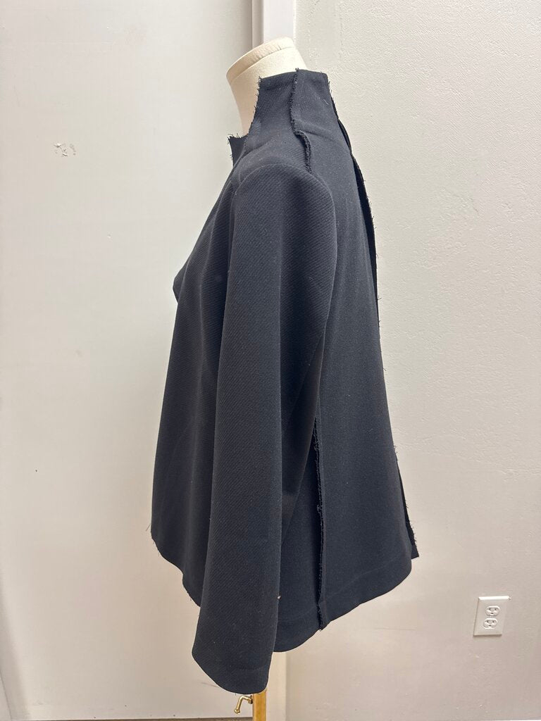 Moyuru Black Asymmetrical Jacket