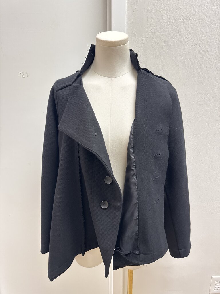 Moyuru Black Asymmetrical Jacket