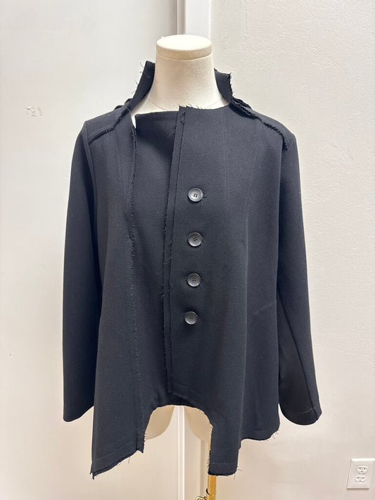 Moyuru Black Asymmetrical Jacket