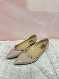 Valentino Tan Patent Rockstud Flat w/Dustbag