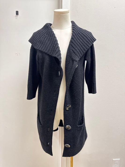 Vince Black Shawl Collar Cardigan
