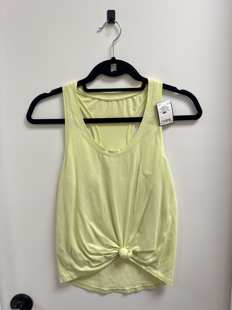 Lululemon Neon Yellow Tie Racerback Tank
