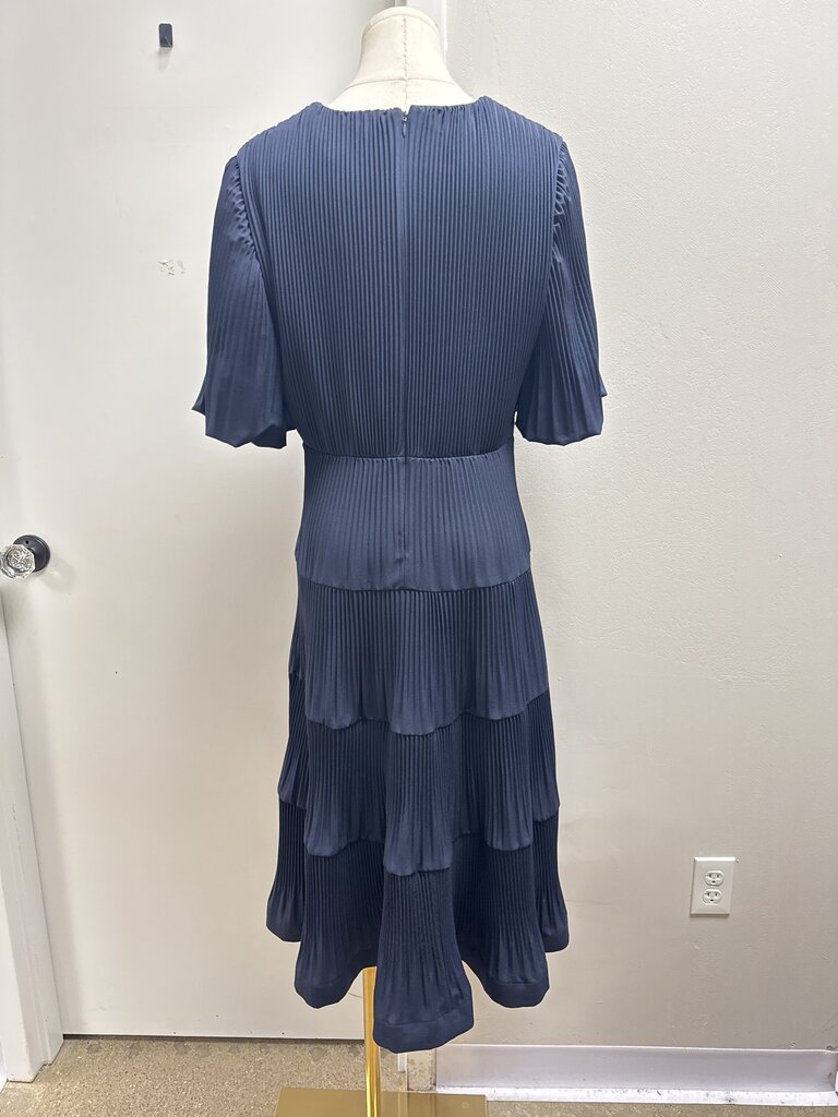 Joseph Ribkoff Navy Pleated Maxi Dress NWT