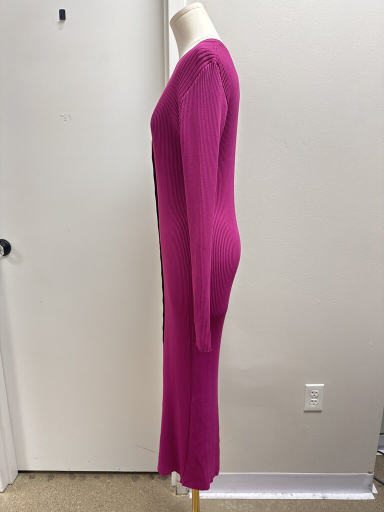 Staud Maroon/Fuchsia Ribbed Dress
