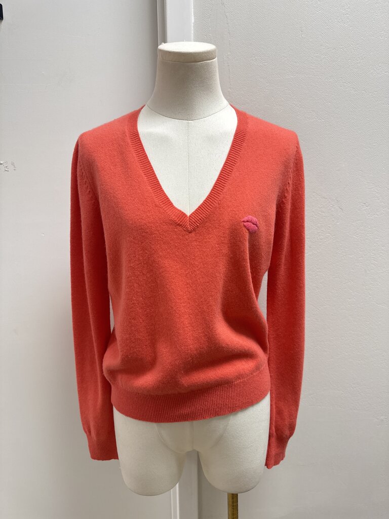 Manoush Coral V-Neck Sweater