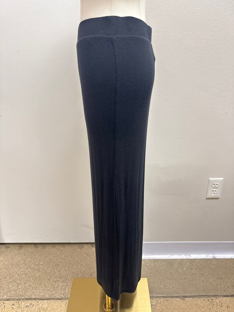 ATM Black Ribbed Maxi Skirt NWT