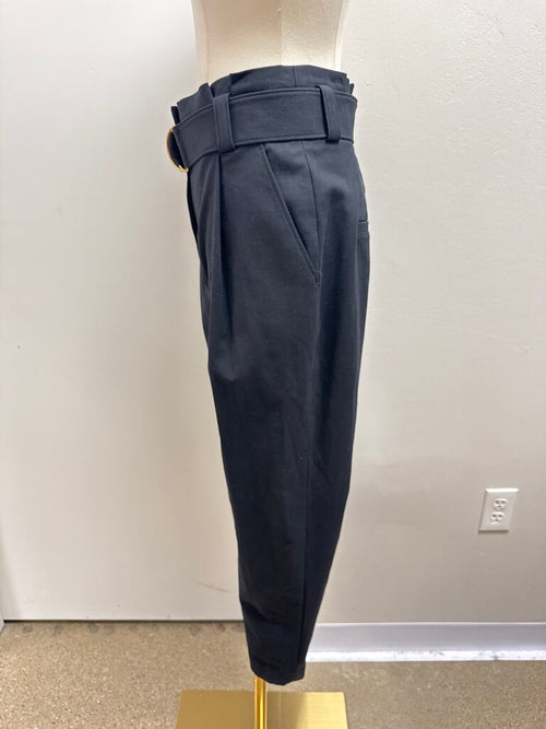 A.L.C. Black Pleated Belted Trouser