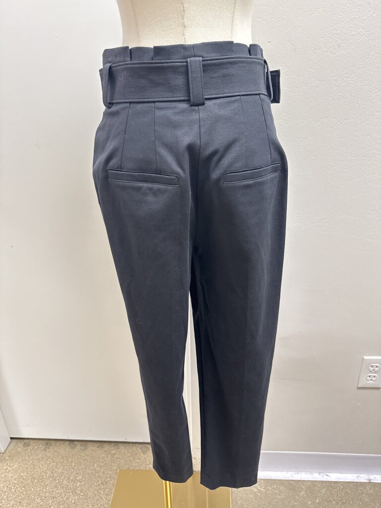 A.L.C. Black Pleated Belted Trouser