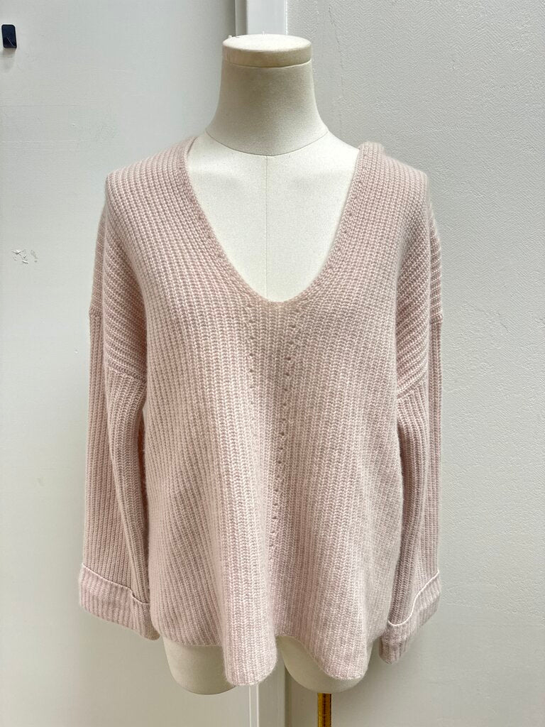 360 Cashmere Pink Cashmere Hoodie