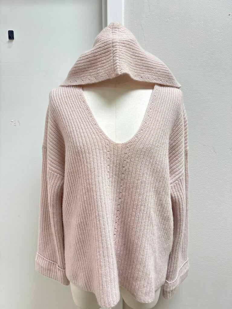 360 Cashmere Pink Cashmere Hoodie
