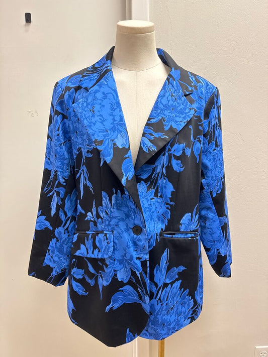 Natori Blue Floral Blazer