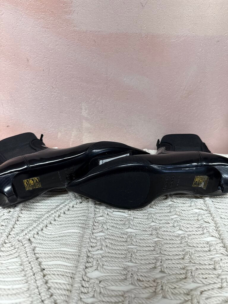 Theory Black Micro Heel Bootie