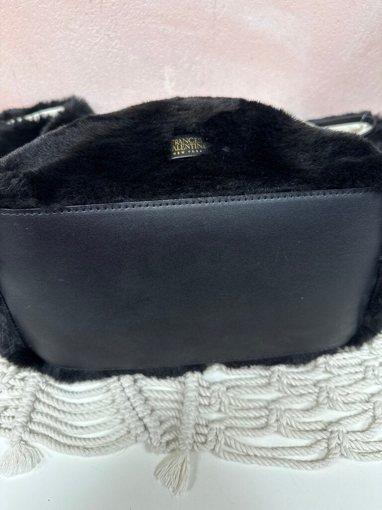 Frances Valentine Black Faux Fur Tote