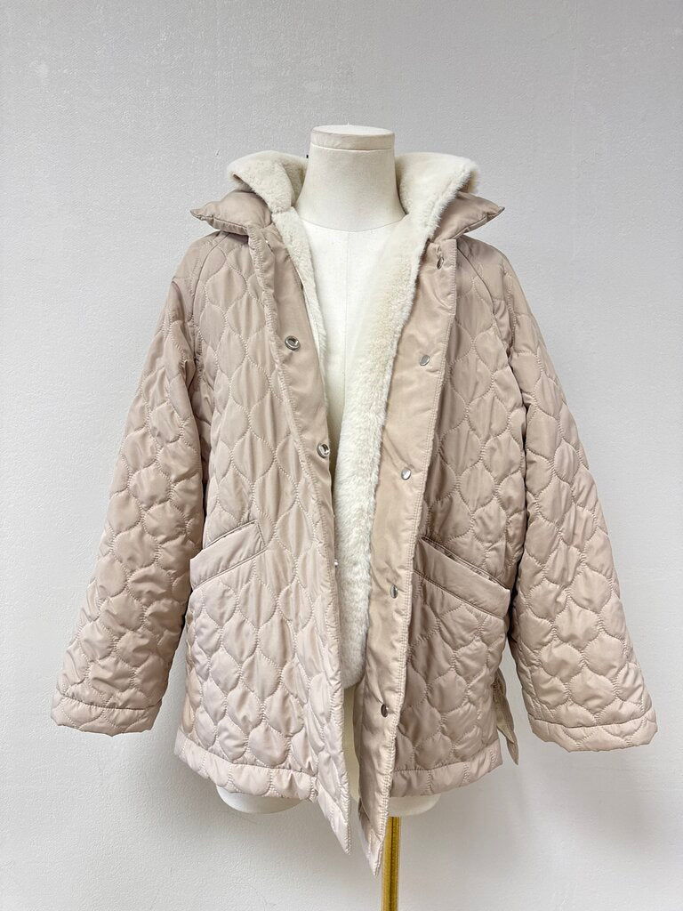 Alice Walk Tan Quilted Jacket w/Removable Lining