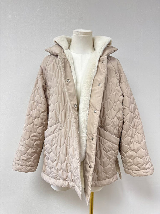 Alice Walk Tan Quilted Jacket w/Removable Lining