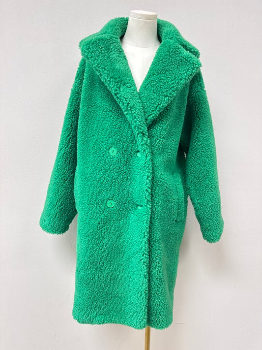 Apparis Green Teddy Coat NWT