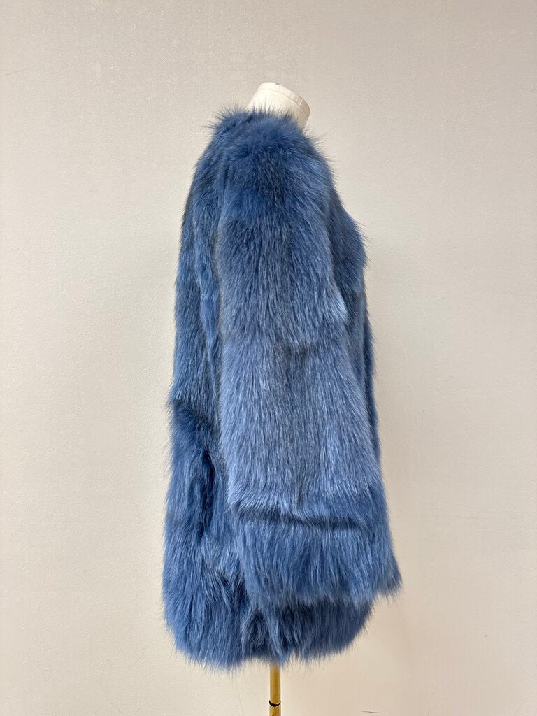 P.A.R.O.S.H. Silver Fox Mid Length Coat