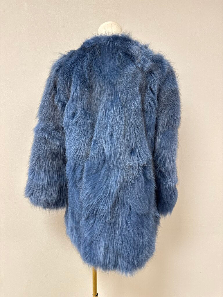 P.A.R.O.S.H. Silver Fox Mid Length Coat