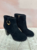 Tory Burch Black Suede Heeled Boot w/Box