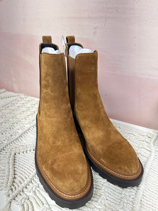 Veronica Beard Tan Suede Chelsea Boot NWT w/Box