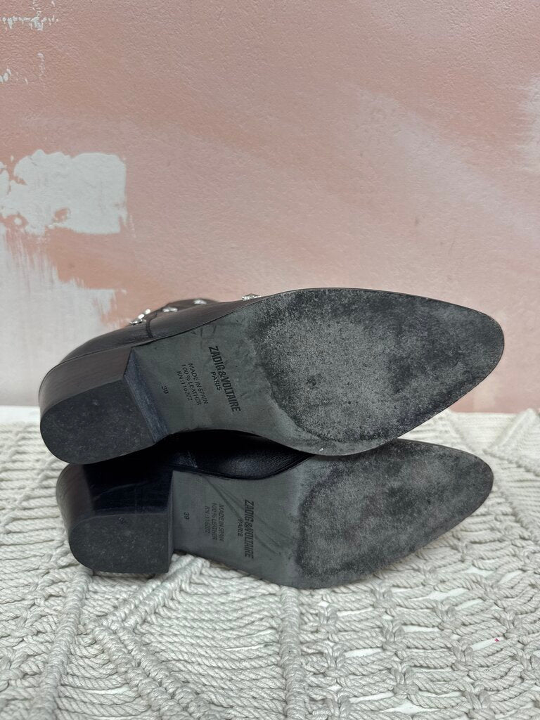 Zadig & Voltaire Black Star Embellished Bootie