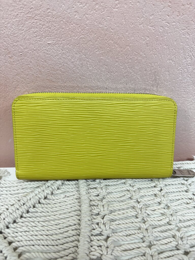 Louis Vuitton Yellow Epi Zip Around Wallet '13