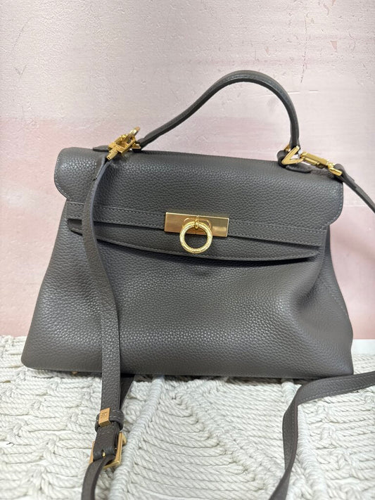 Parisa Wang Taupe Top Handle Satchel w/Box
