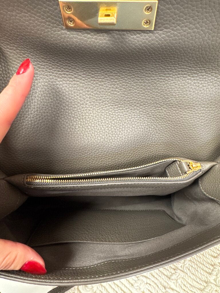 Parisa Wang Taupe Top Handle Satchel w/Box