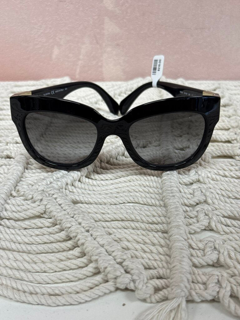 Valentino Black Rockstud Frame Sunglasses w/Cse