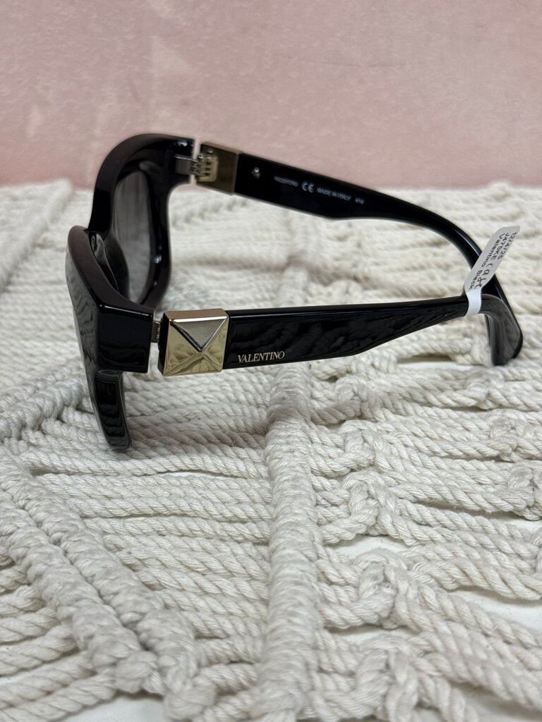 Valentino Black Rockstud Frame Sunglasses w/Cse