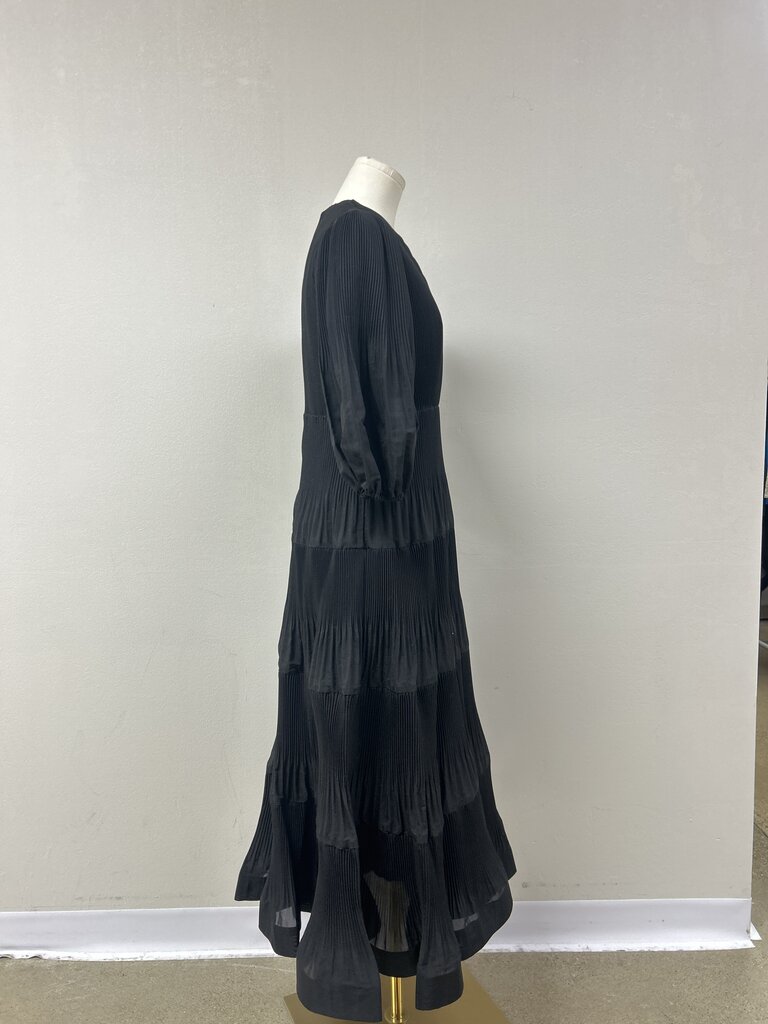 Zimmermann Black Pleated Maxi Dress NWT