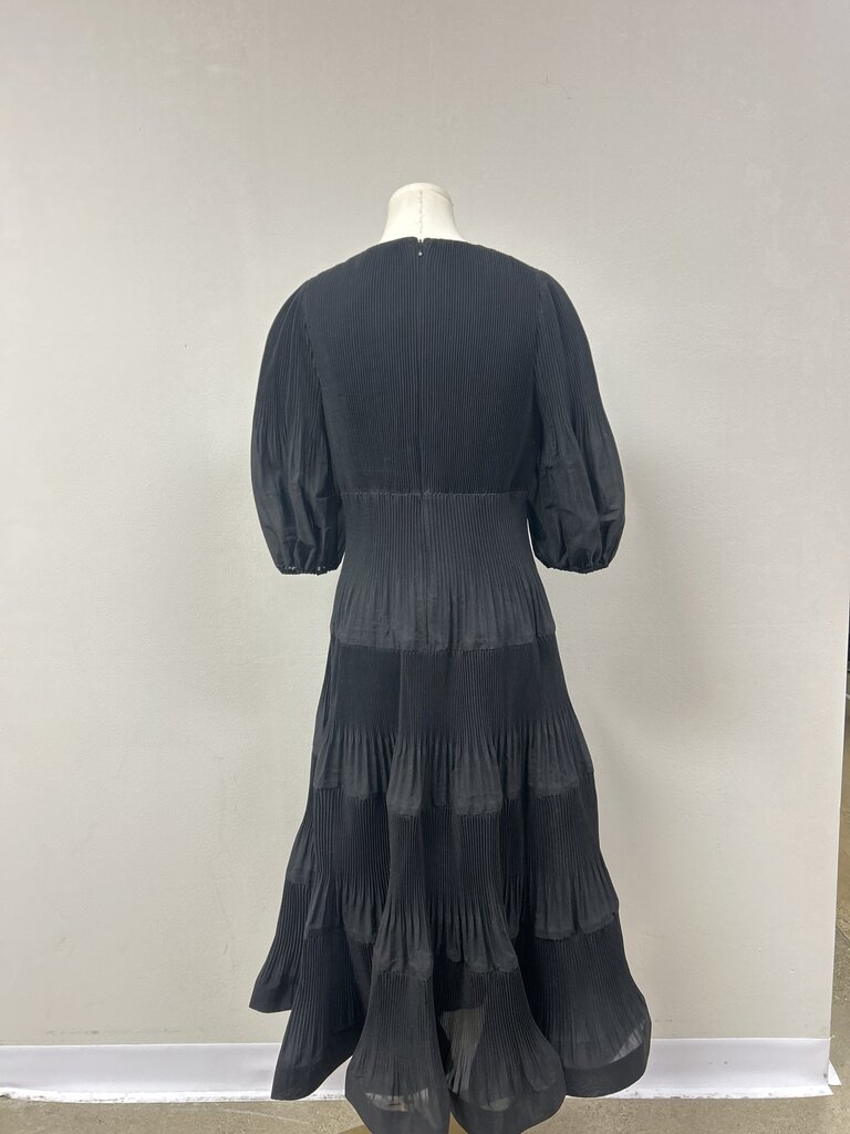 Zimmermann Black Pleated Maxi Dress NWT