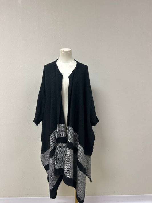 Apiece Apart Black and White Cape w/ Scarf