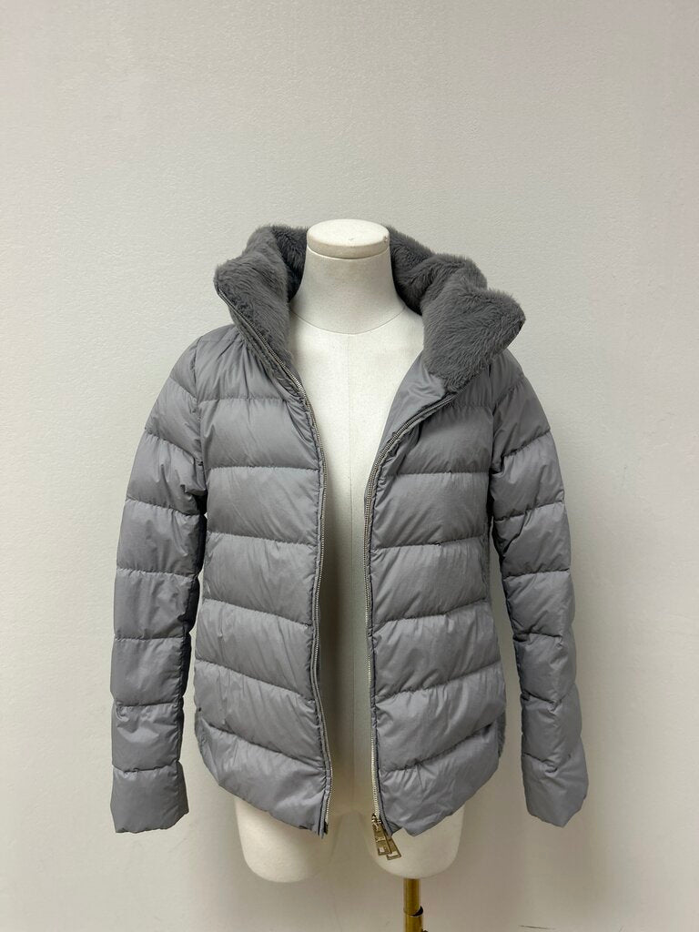 Herno Grey Puffer Coat