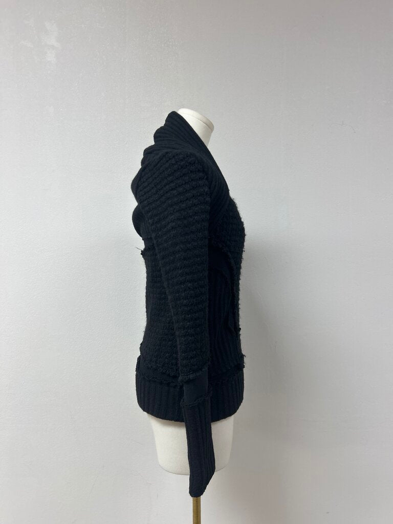 Isabel de Pedro Black Shawl Collar Sweater