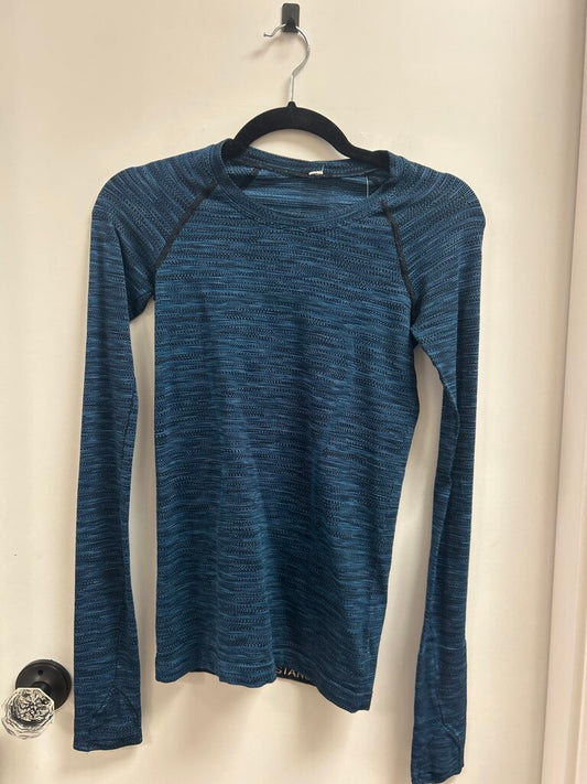 Lululemon Blue Marled Logo Tee