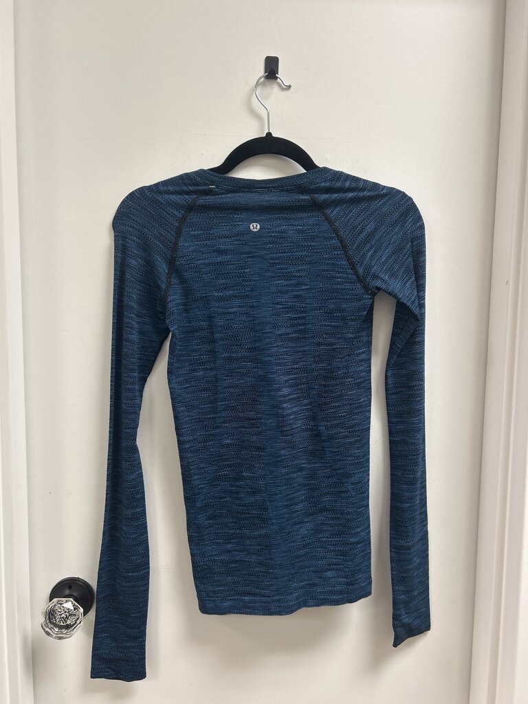 Lululemon Blue Marled Logo Tee