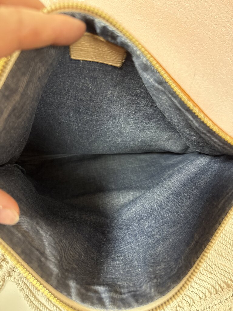 Clare V. Cognac Leather Fold Over Clutch w/Dustbag