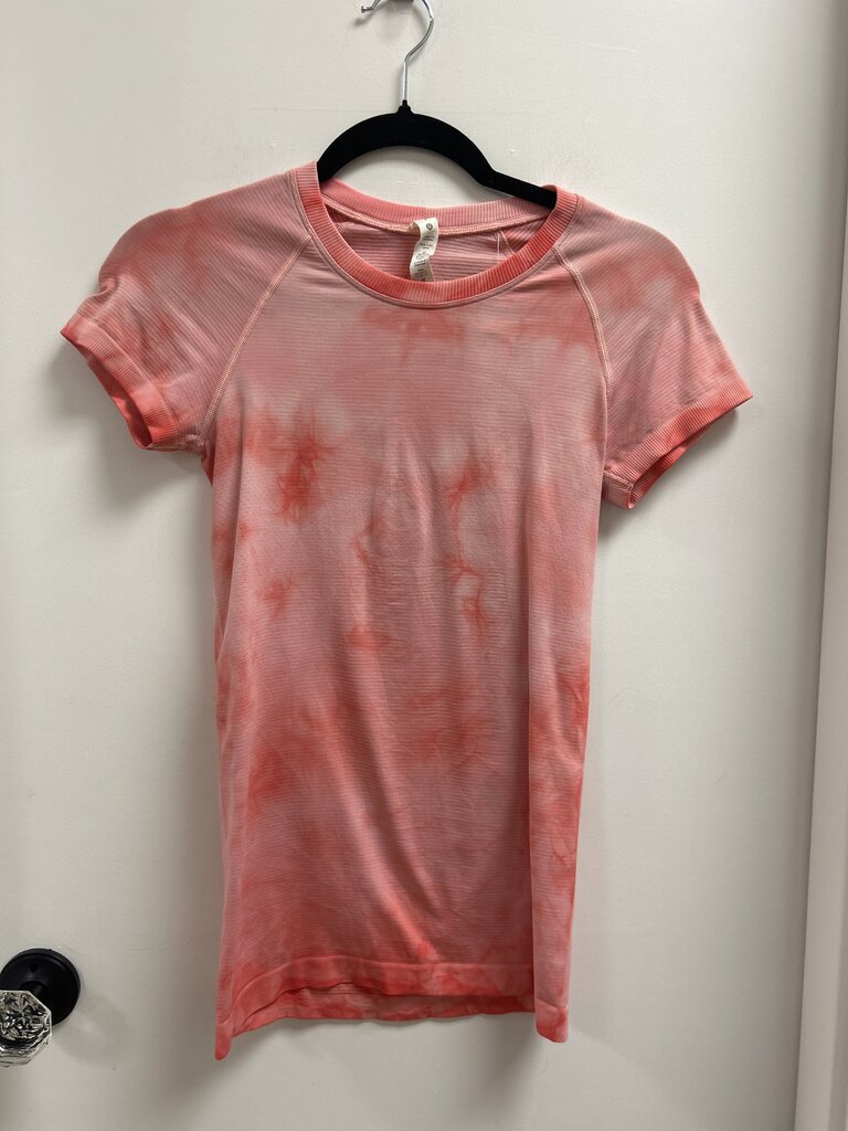 Lululemon Coral Tie Dye Logo Tee