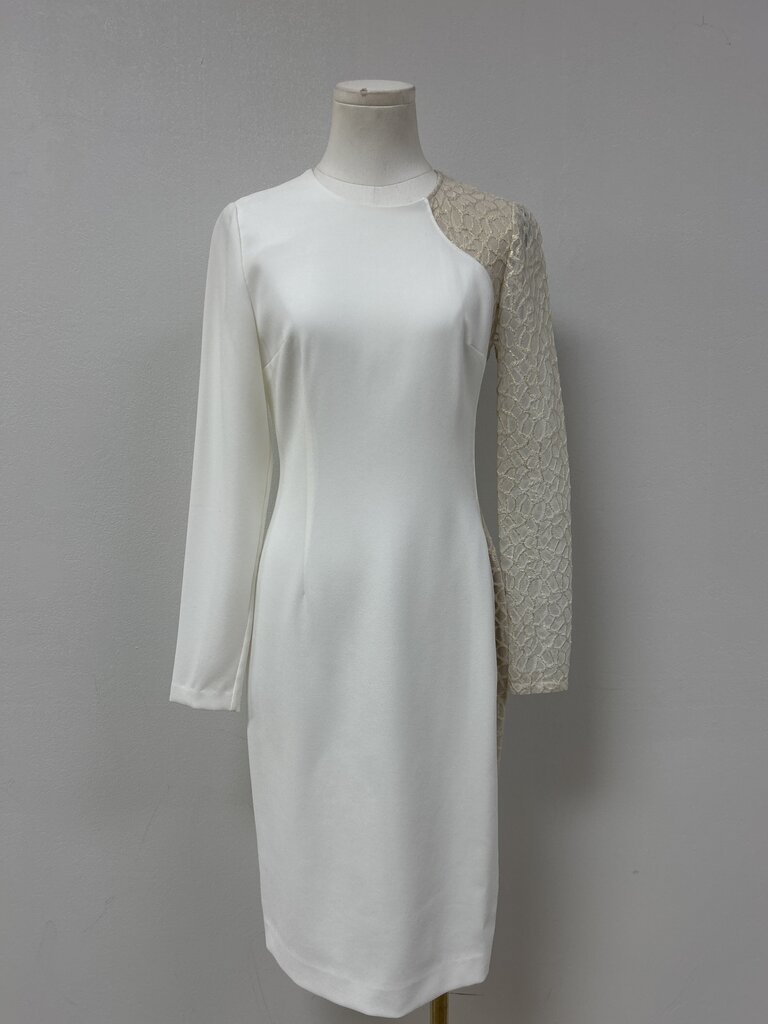 Elie Tahari Cream Lace Detail Dress NWT
