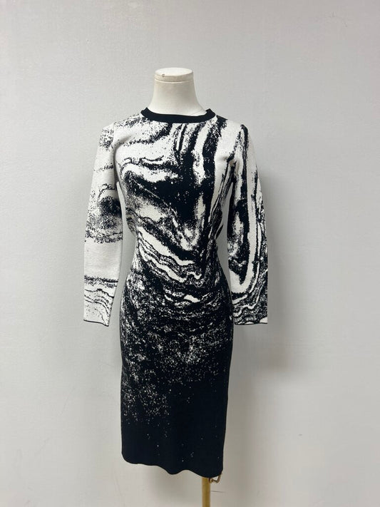 Karen Millen Black and White Knit Dress
