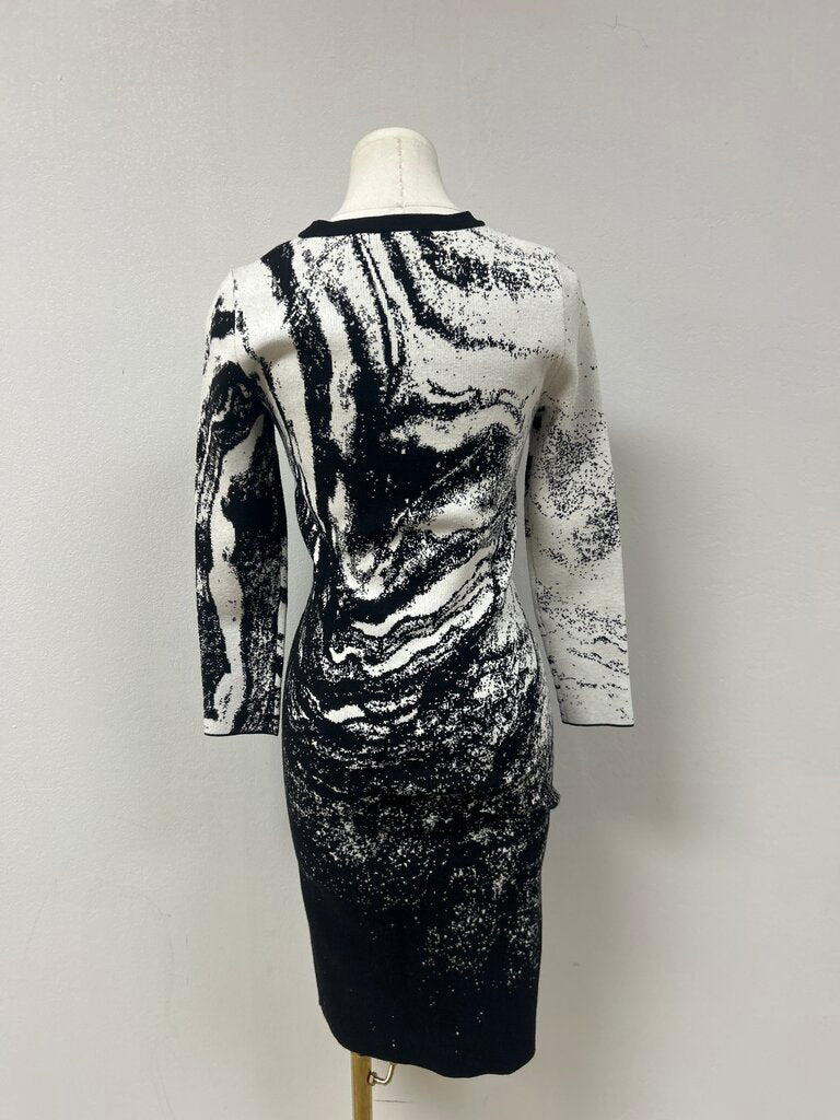 Karen Millen Black and White Knit Dress