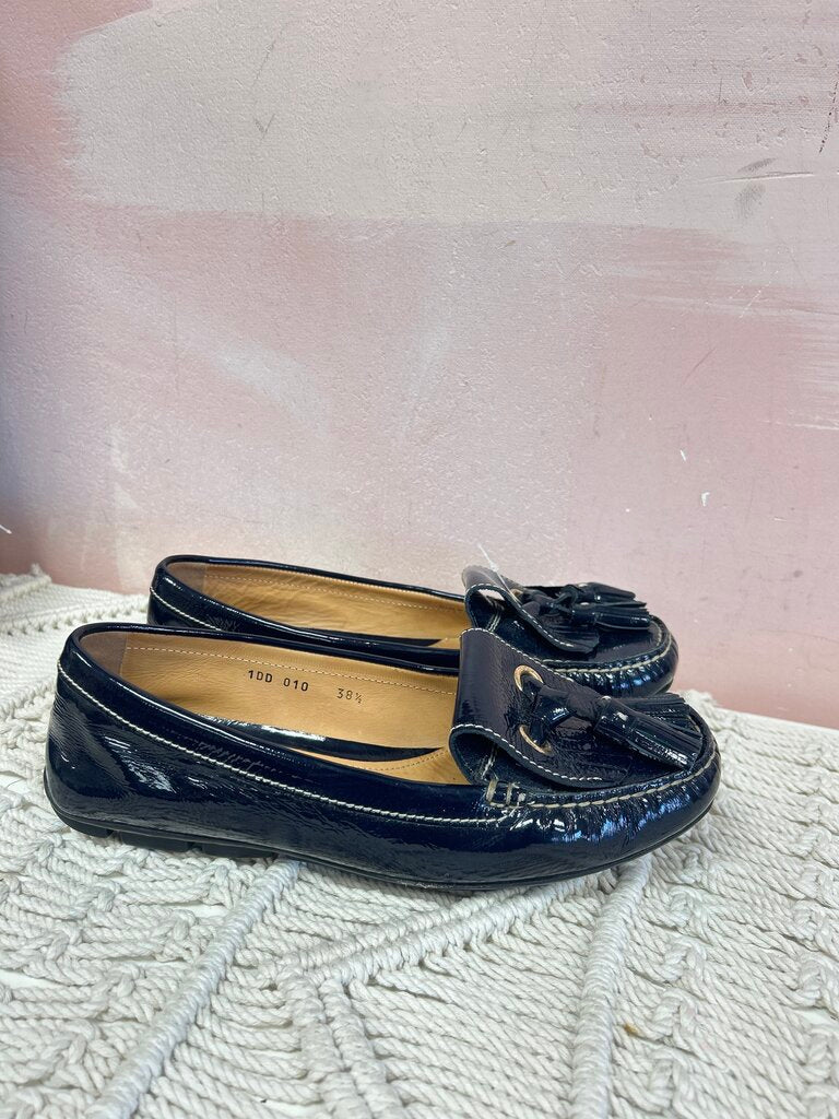 Prada Navy Patent Loafer