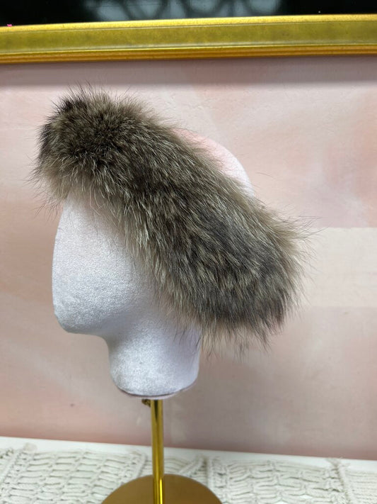 Beige Fur Headband