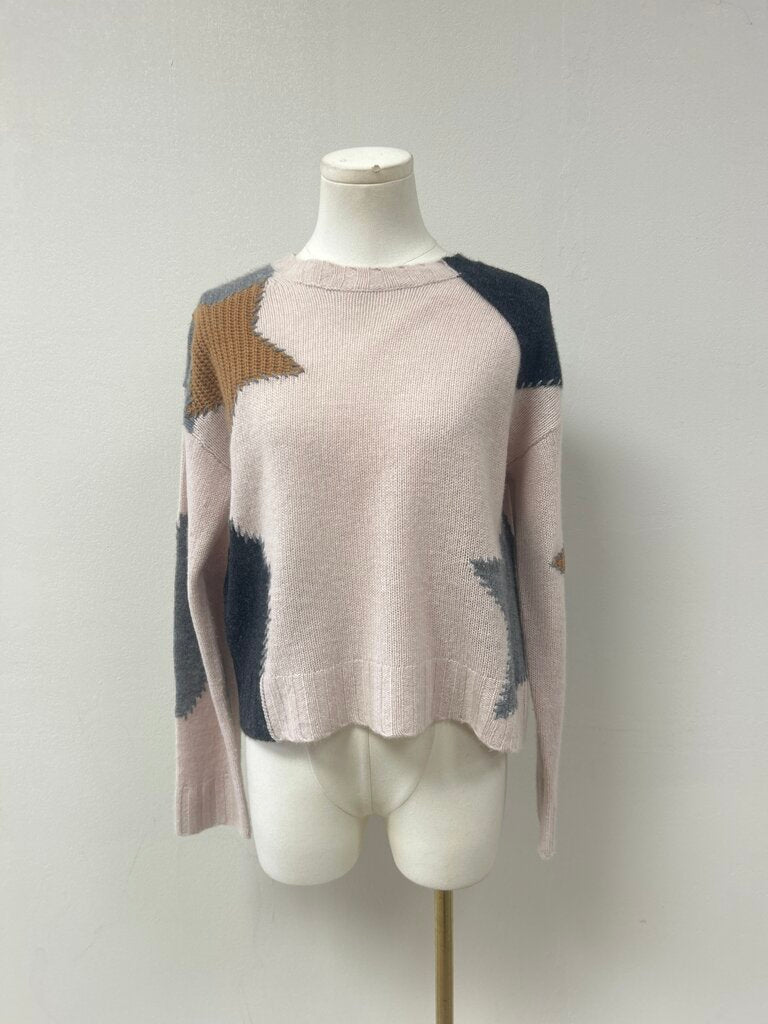 360 Cashmere Blush Stars Sweater